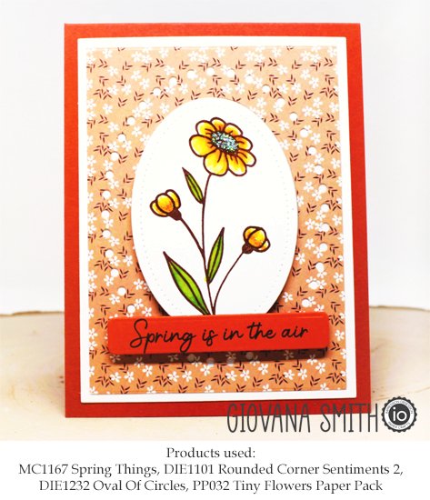 Impression Obsession Tiny Flowers 6x6 inch Paper Pad PP032 spring is in the air