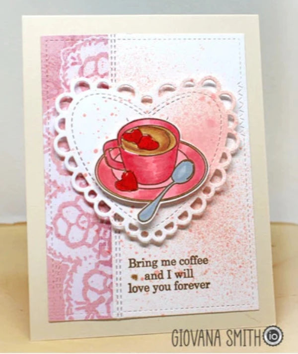 Impression Obsession Clear Stamps Coffee Love mc1218 love you