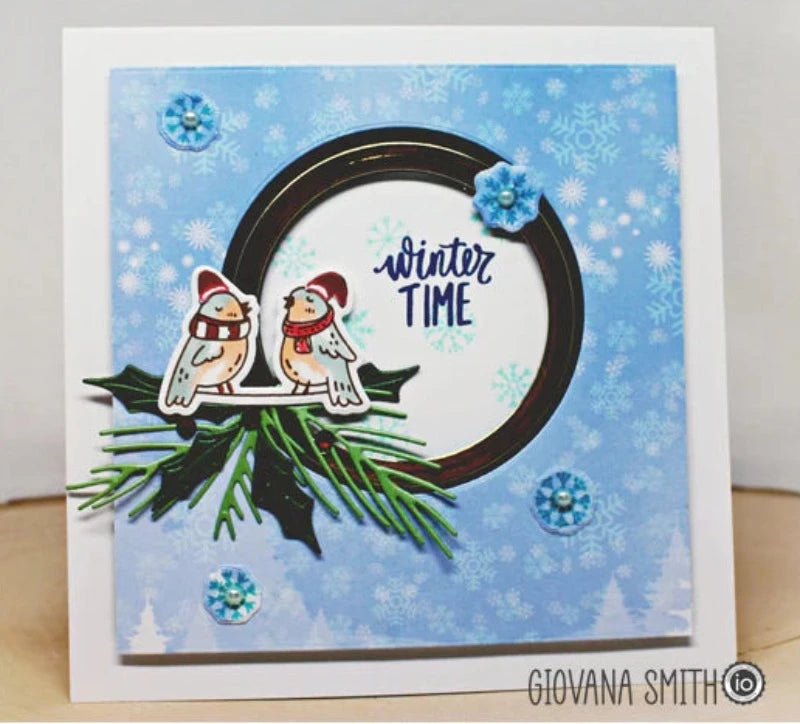 Impression Obsession Winter Wonderland 6x6 inch Paper Pad pp044 winter time