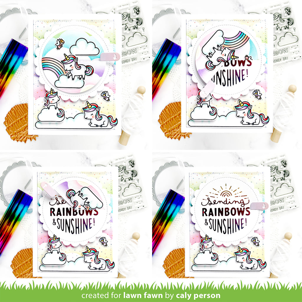 Lawn Fawn Give It a Whirl Dies lf3366 Unicorns