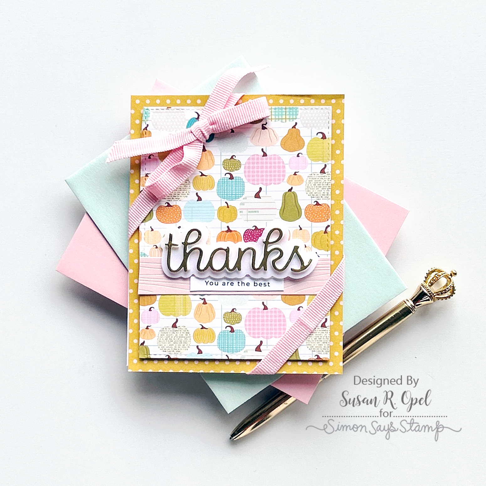 Simon Says Stamp Sentiment Strips Giving Thanks sssg131137 Season Of Wonder Thanks Card