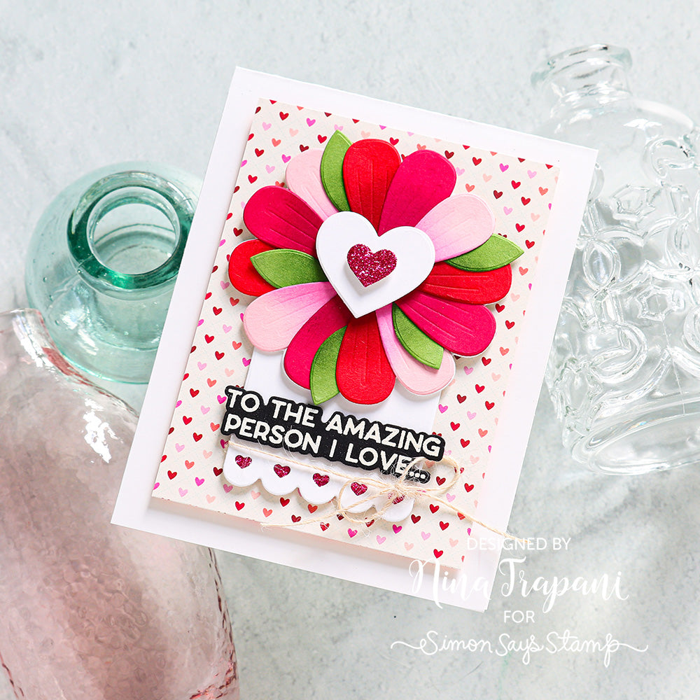 Simon Says Stamp Glitter Cardstock Be Mine 6x6 sss328 Smitten Love Card