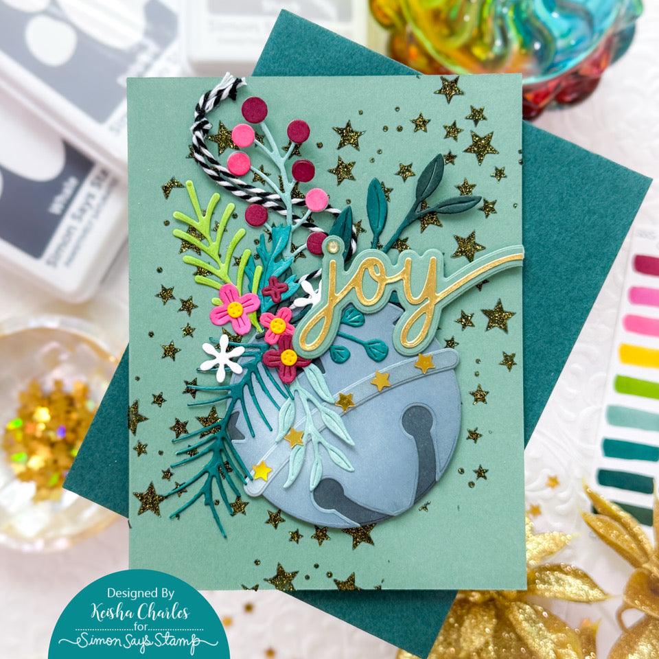 Simon Says Stamp Sparkle Paste Black st0182 Sugar and Spice Holiday Card