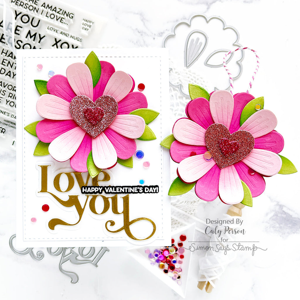 Simon Says Stamp Glitter Cardstock Be Mine 6x6 sss328 Smitten Love Card and Tag | color-code:ALT03