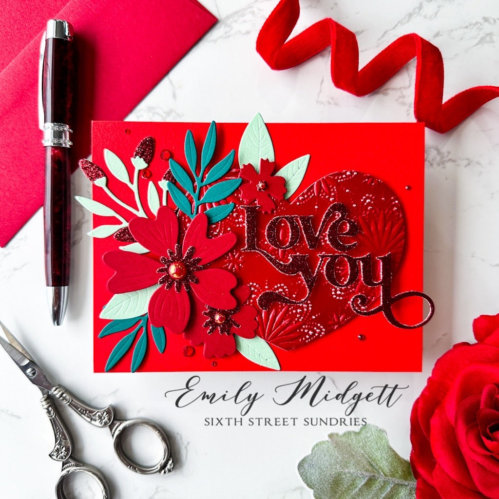 Simon Says Stamp Glitter Cardstock Be Mine 6x6 sss328 Smitten Love Card | color-code:ALT01