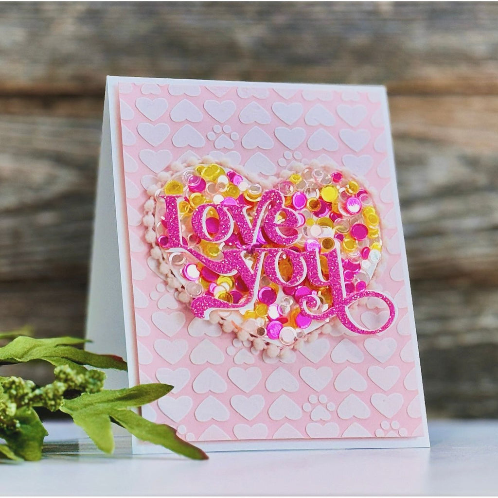 Simon Says Stamp Glitter Cardstock Be Mine 6x6 sss328 Smitten Love Card