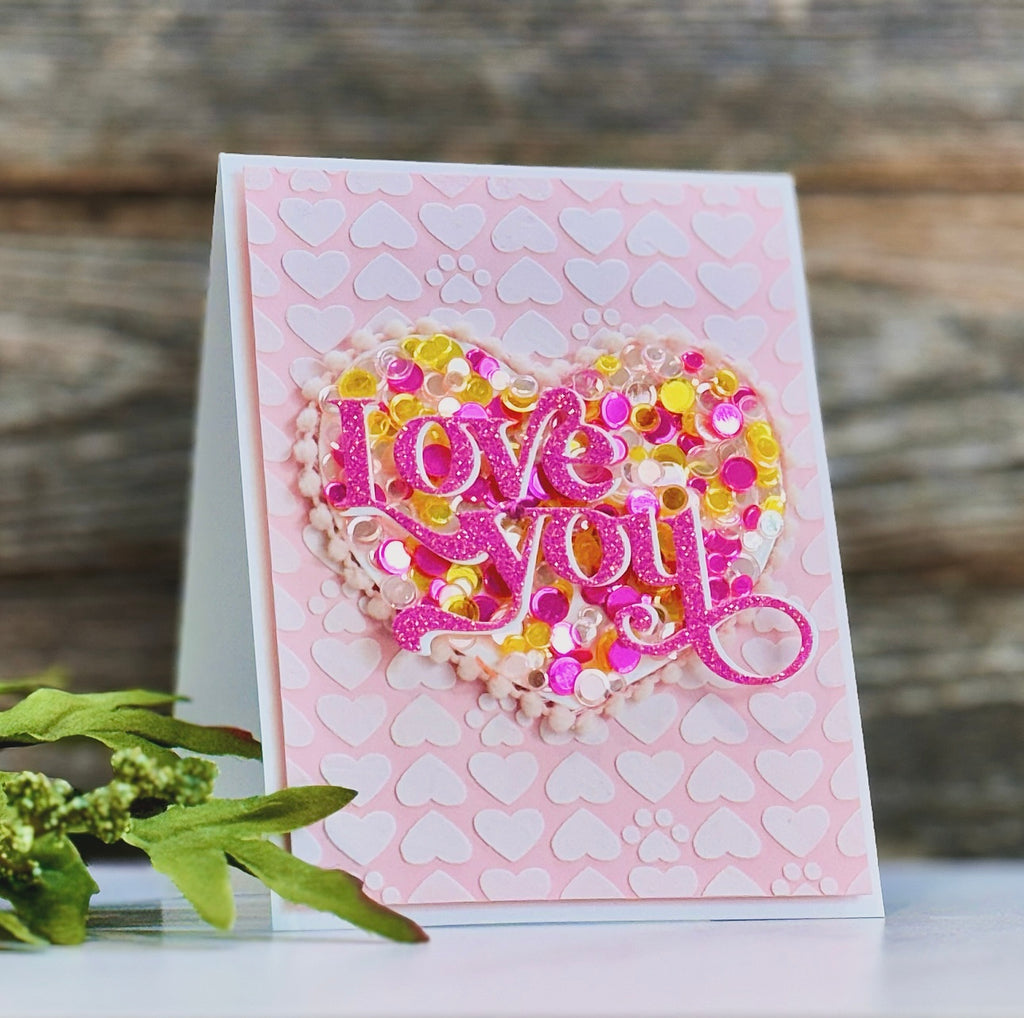 Simon Says Stamp Glitter Cardstock Be Mine 6x6 sss328 Smitten Love Card