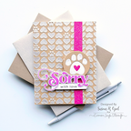 Simon Says Stamp Glitter Cardstock Be Mine 6x6 sss328 Smitten Pet Sympathy Card