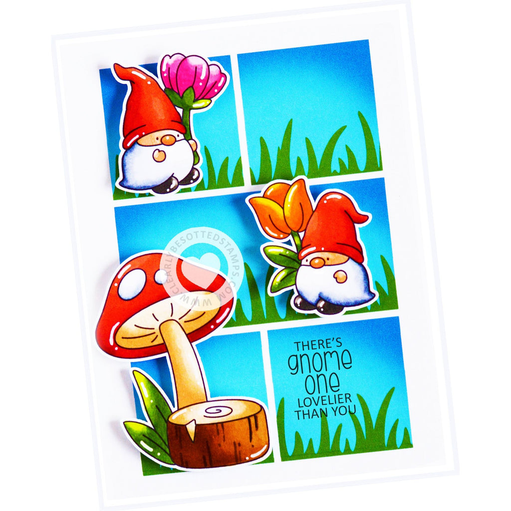 Clearly Besotted Gnome One Lovelier Clear Stamps