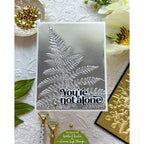 Simon Says Stamp Embossing Folder Golden Fern sf314 Just A Note Encouragement Card | color-code:ALT03