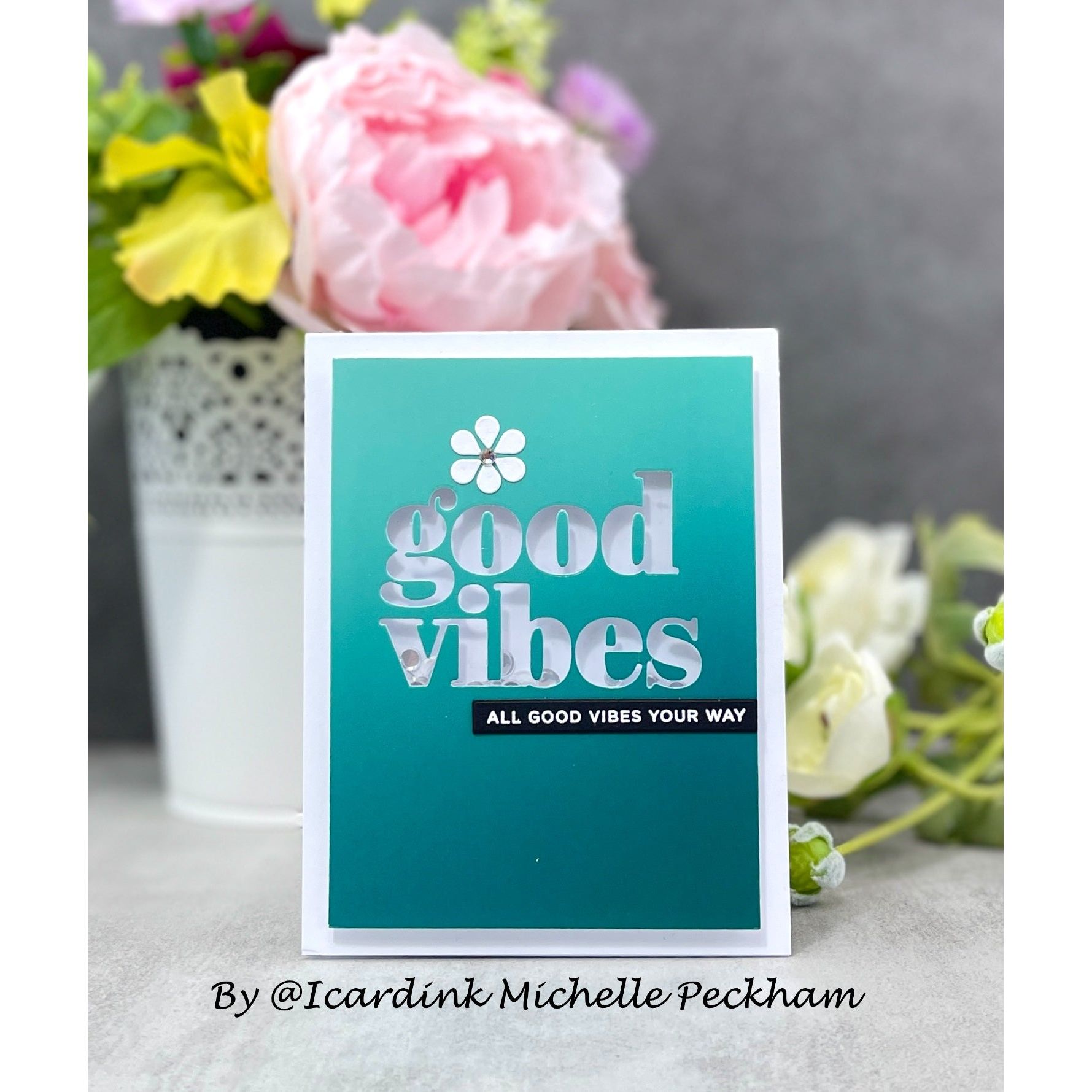 CZ Design Wafer Dies Good Vibes czd238 Sunny Vibes Good Vibes Card