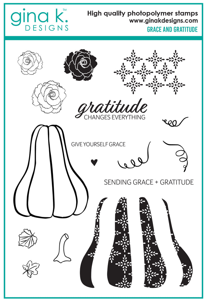 Gina K Designs Grace and Gratitude Clear Stamps lh42