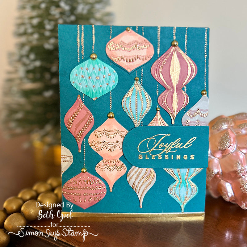 Simon Says Clear Stamps Graceful Holiday Greetings sss302759c All The Joy Christmas Card