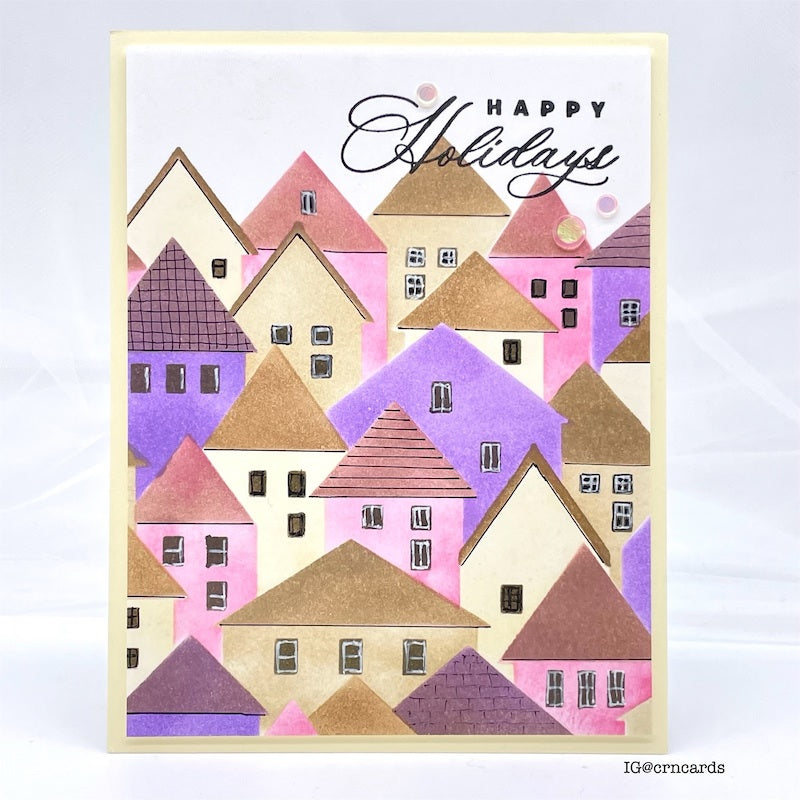 Simon Says Clear Stamps Graceful Holiday Greetings sss302759c All The Joy Christmas Card