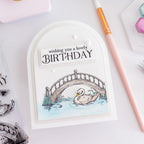 Simon Says Stamp Graceful Swans Wafer Dies 1414sdc Sugar and Spice Birthday Card