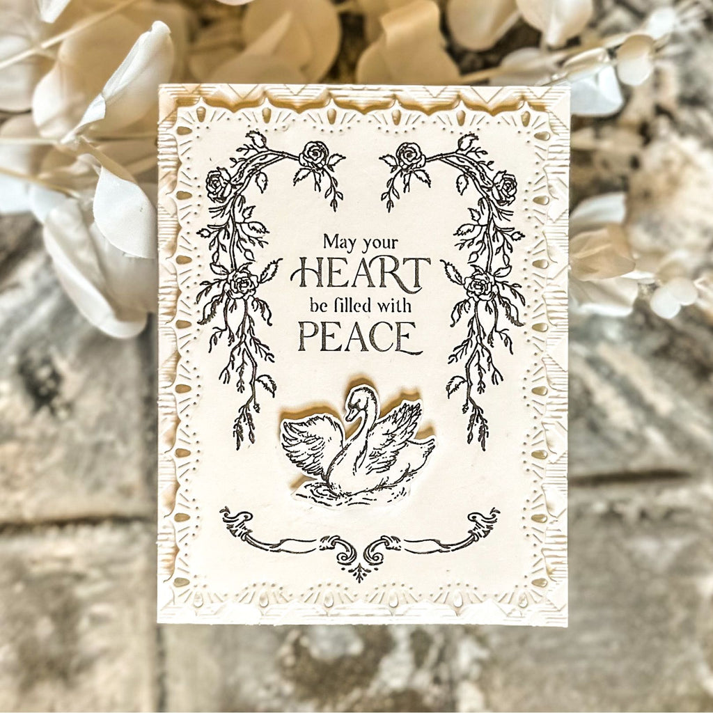 Simon Says Stamp Graceful Swans Wafer Dies 1414sdc Sugar and Spice Sympathy Card