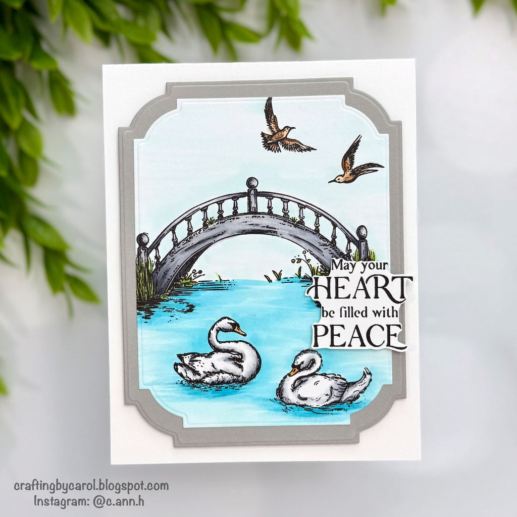 Simon Says Clear Stamps Graceful Swans 2284ssc Sugar and Spice Sympathy Card | color-code:ALT02