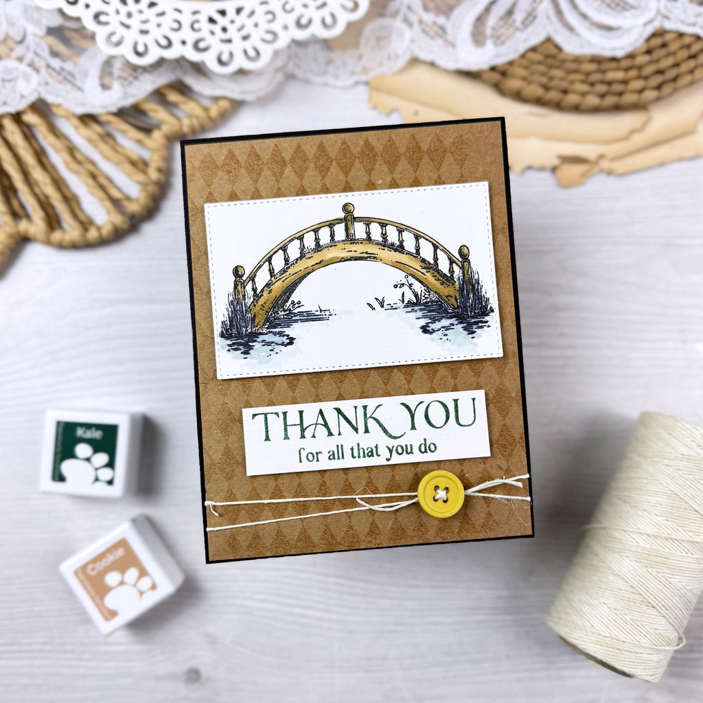 Simon Says Stamps and Dies Graceful Swans set1068gs Sugar and Spice Thank You Card