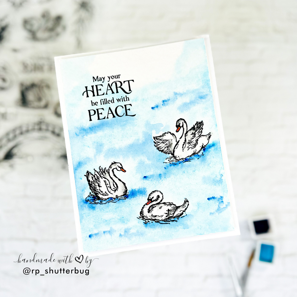 Simon Says Clear Stamps Graceful Swans 2284ssc Sugar and Spice Sympathy Card