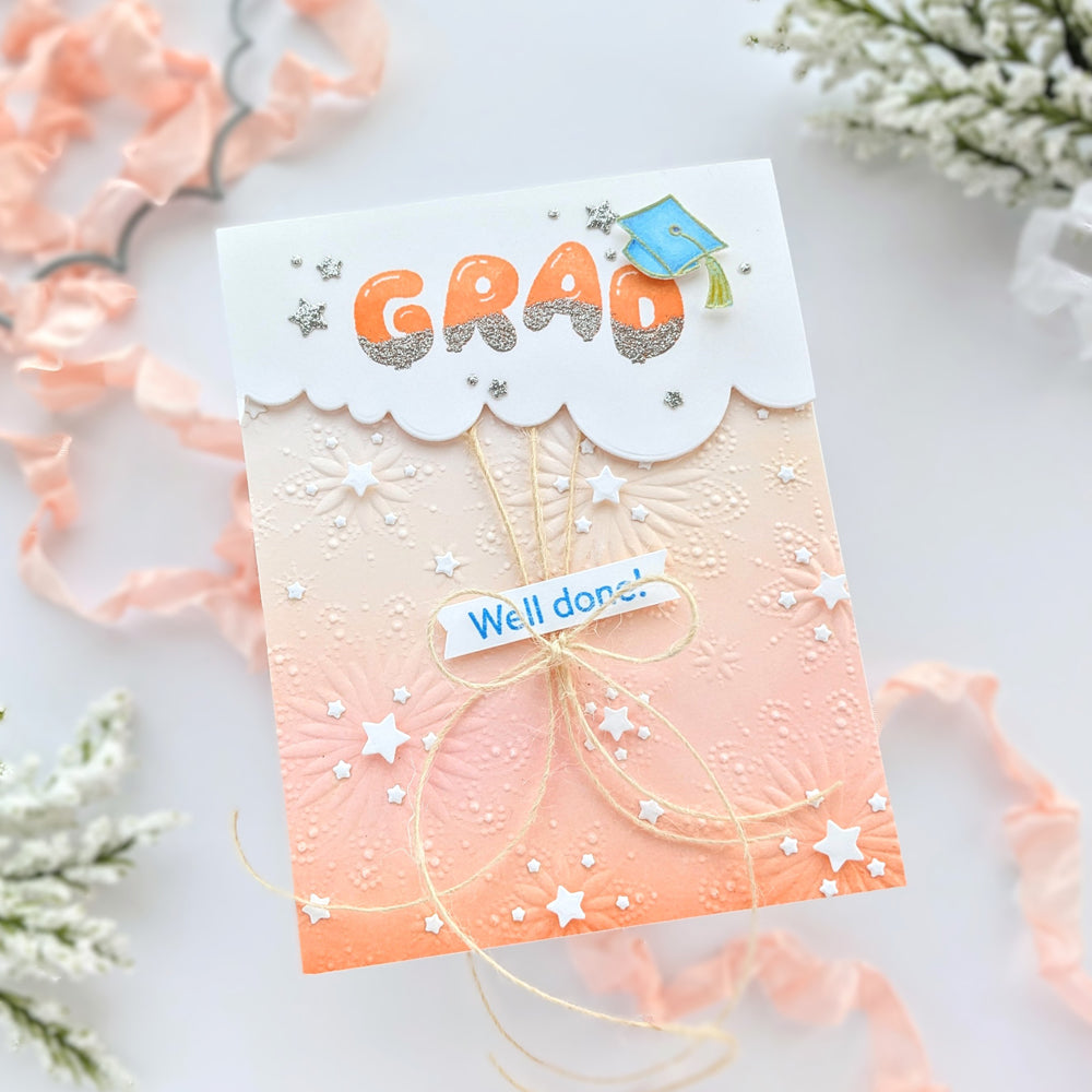 Simon Says Clear Stamps Grad Balloons 3051ssc Celebrate Grad Card