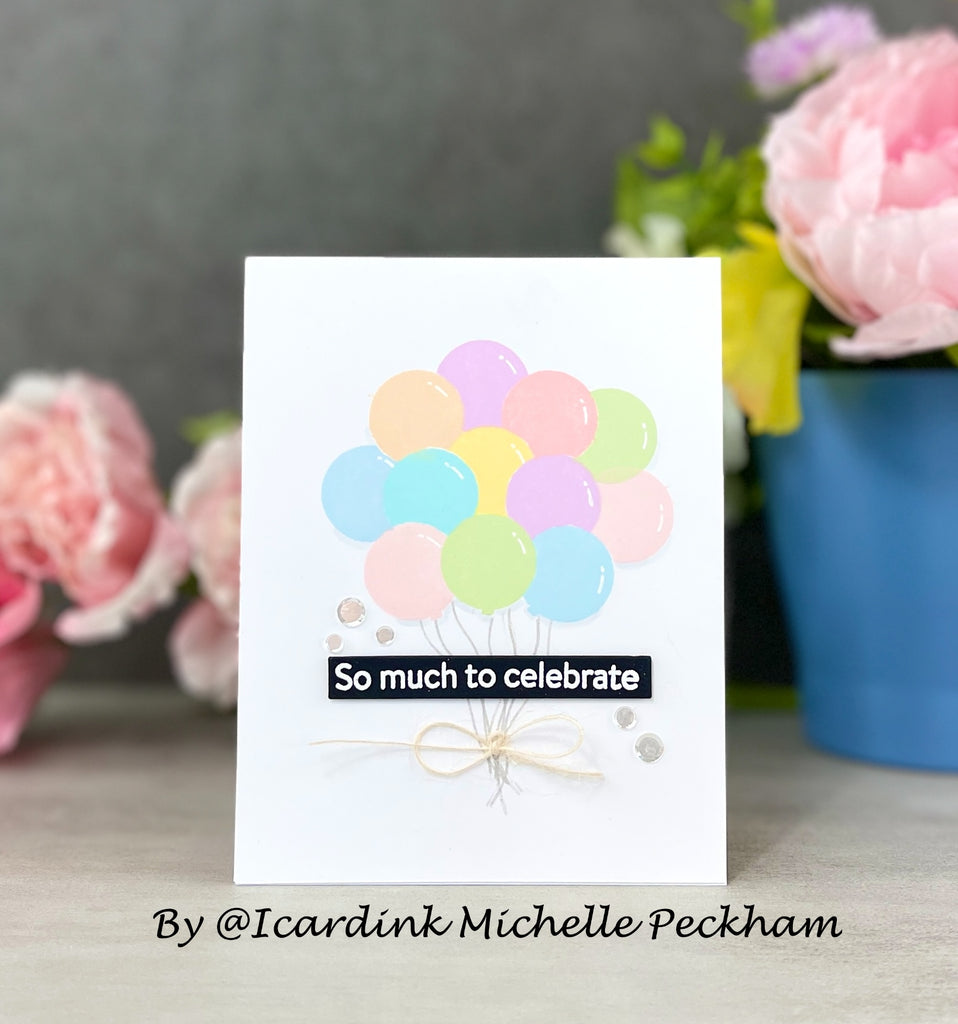 Simon Says Clear Stamps Grad Balloons 3051ssc Celebrate Celebrate Card