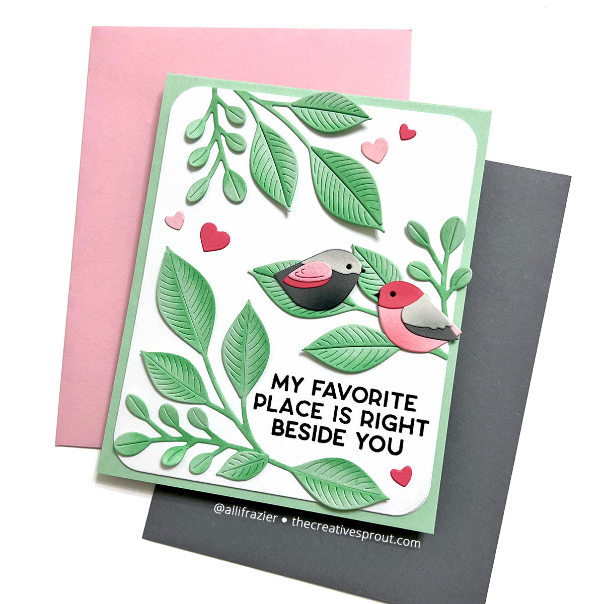 Simon Says Stamp Grand Corner Leaves Wafer Dies s896 Smitten Love Card | color-code:ALT01