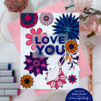 Simon Says Stamp Grand Corner Leaves Wafer Dies s896 Smitten Love You Card | color-code:ALT04