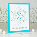 Simon Says Stamp Grand Pixie Snowflake Wafer Die s962 DieCember Christmas Card