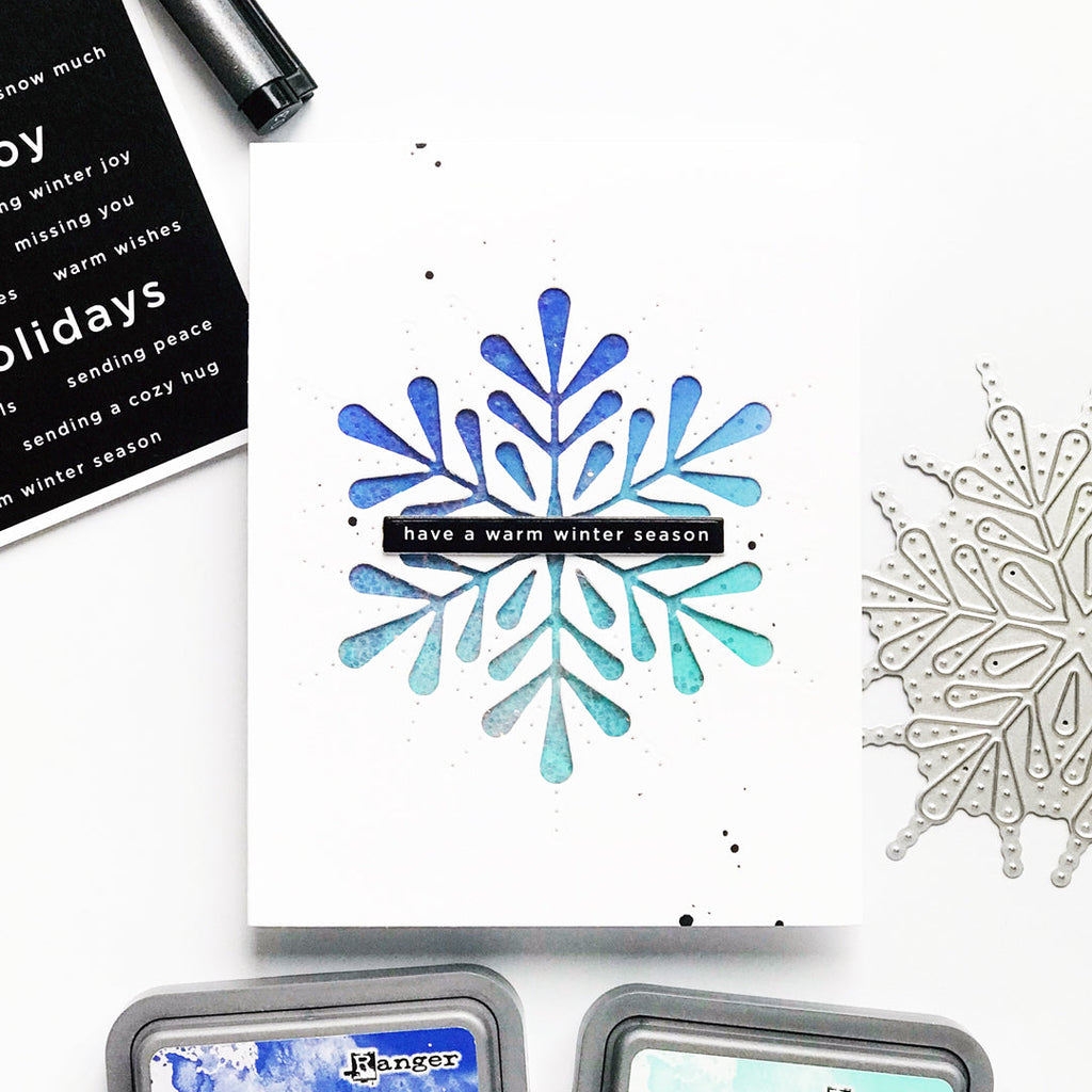 Simon Says Stamp Grand Pixie Snowflake Wafer Die s962 DieCember Christmas Card | color-code:ALT05