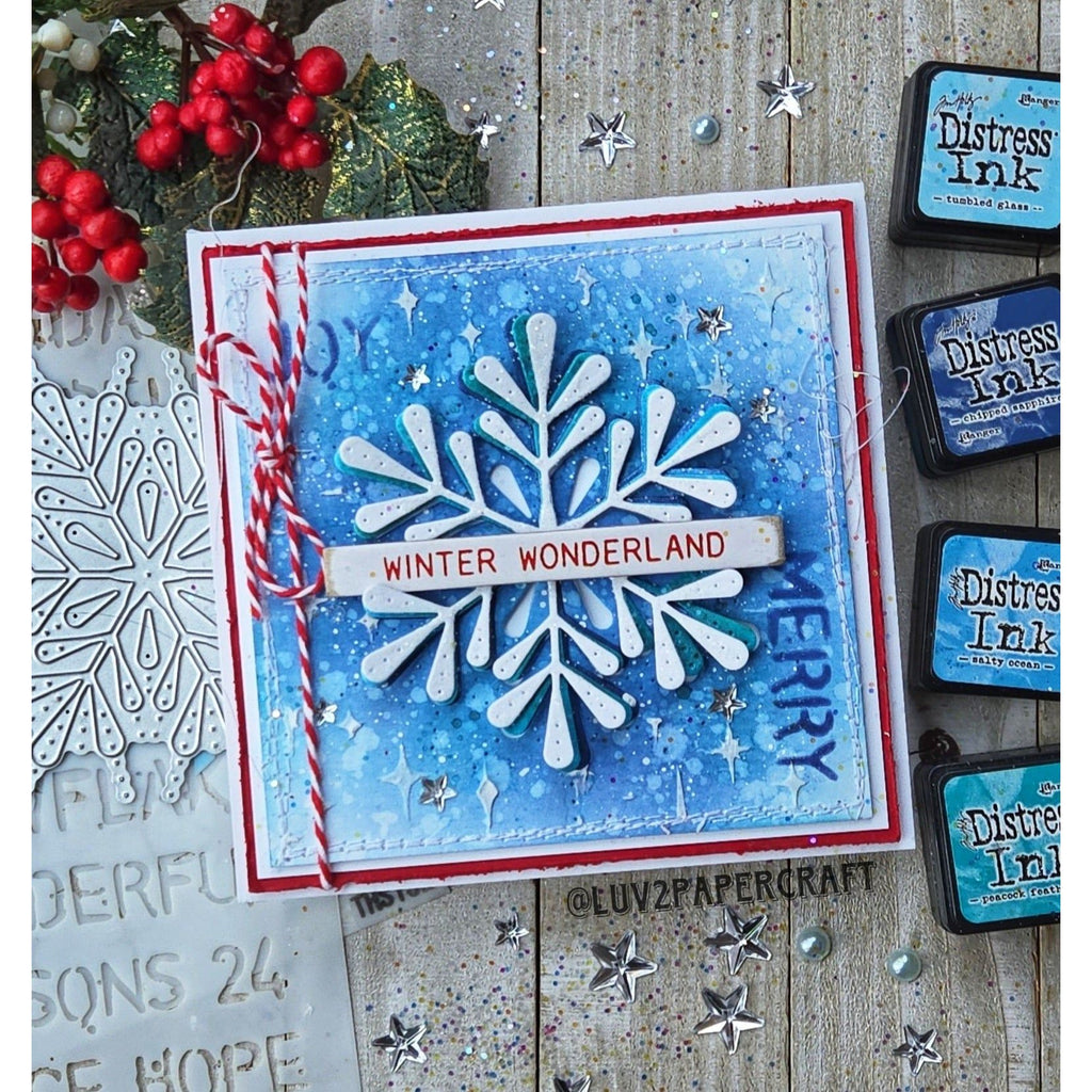 Simon Says Stamp Grand Pixie Snowflake Wafer Die s962 DieCember Christmas Card | color-code:ALT06
