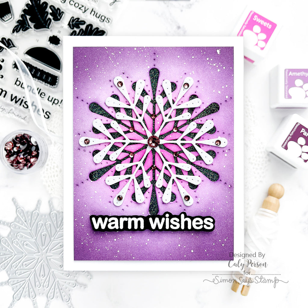 Simon Says Stamp Grand Pixie Snowflake Wafer Die s962 DieCember Christmas Card | color-code:ALT08