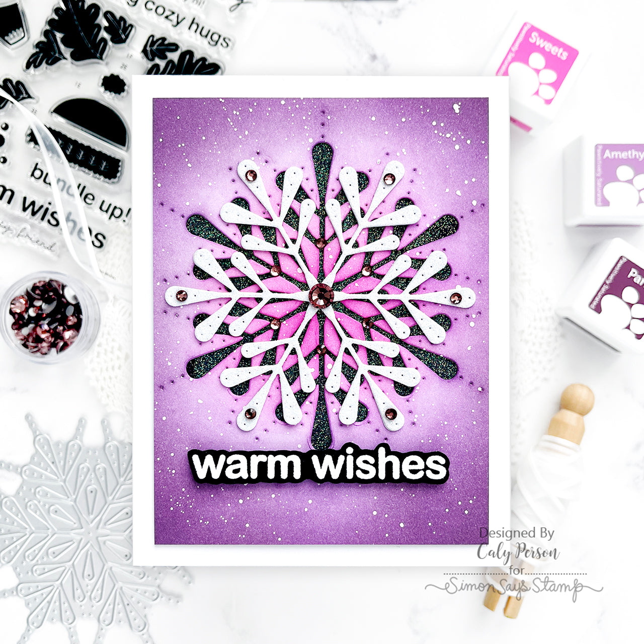 Simon Says Stamp Grand Pixie Snowflake Wafer Die s962 DieCember Christmas Card | color-code:ALT08