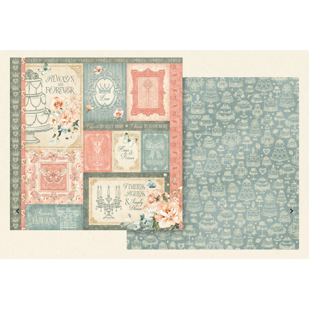Graphic 45 Always & Forever 8 x 8 Paper Pad 4503173 cake