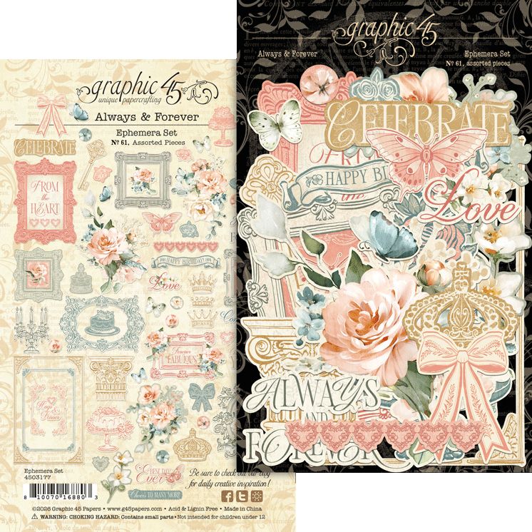 Graphic 45 Always & Forever Ephemera Set 4503177