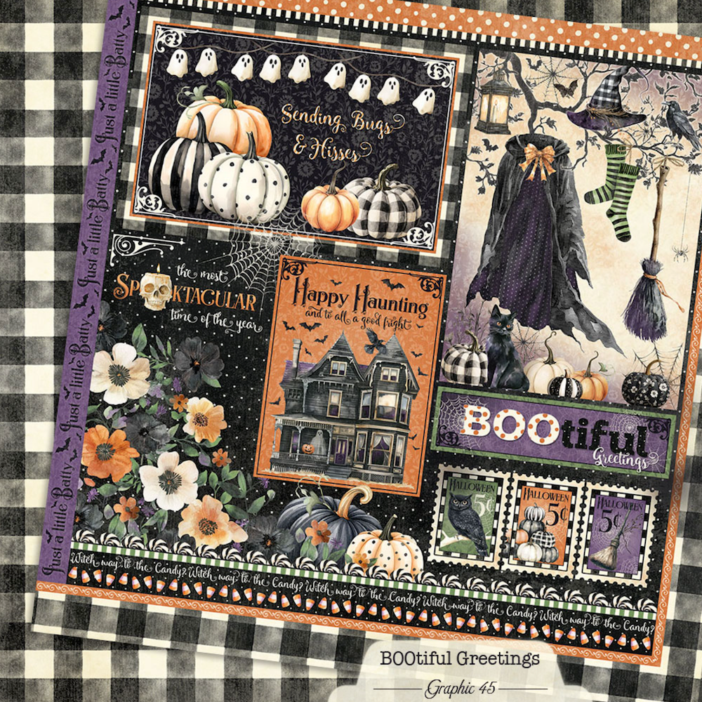 Graphic 45 BOOtiful Greetings 12 x 12 Paper Pad 4503308 happy haunting