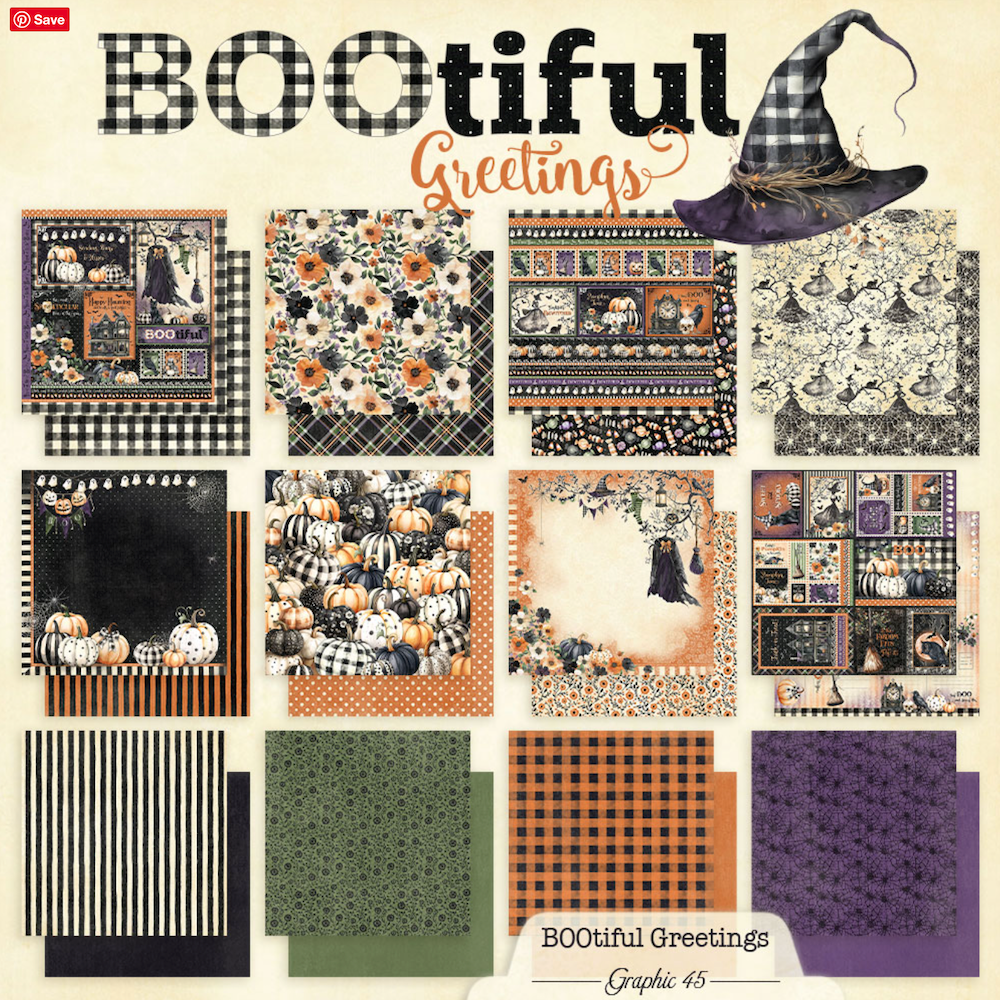 Graphic 45 BOOtiful Greetings 12 x 12 Paper Pad 4503308 product
