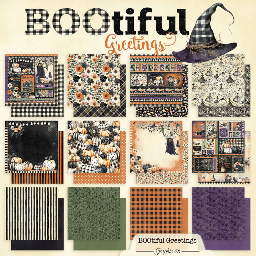 Graphic 45 BOOtiful Greetings 8 x 8 Paper Pad 4503307 product images
