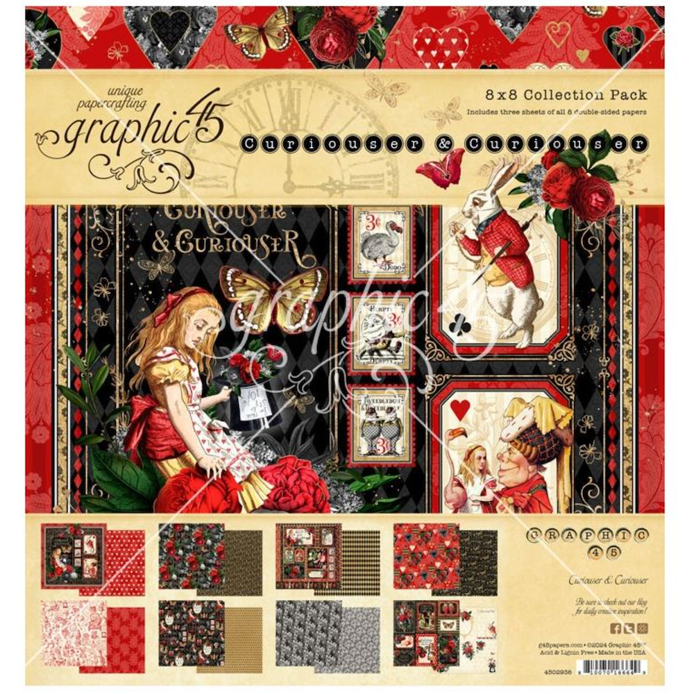 Graphic 45 Curiouser & Curiouser 8 x 8 Paper Pad 4502936
