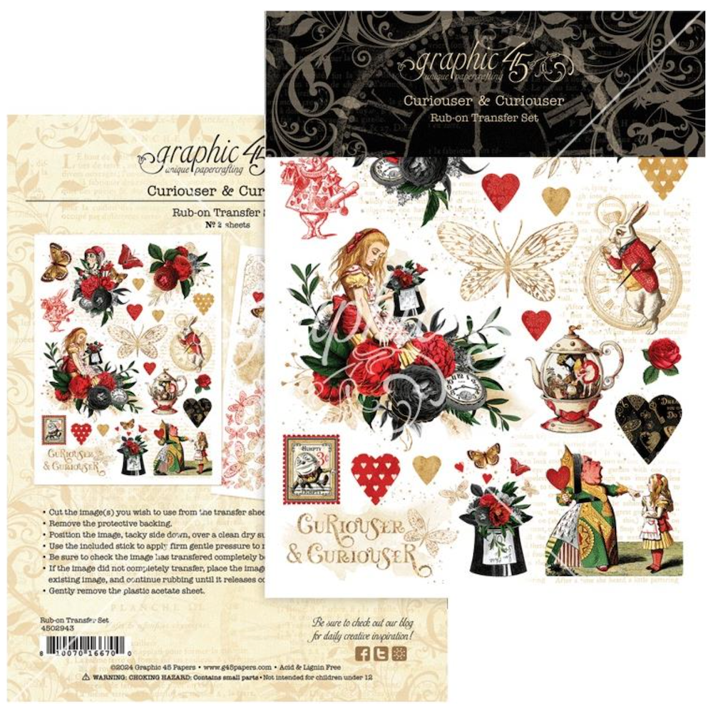 Graphic 45 Curiouser & Curiouser Rub-On Transfers 4502943