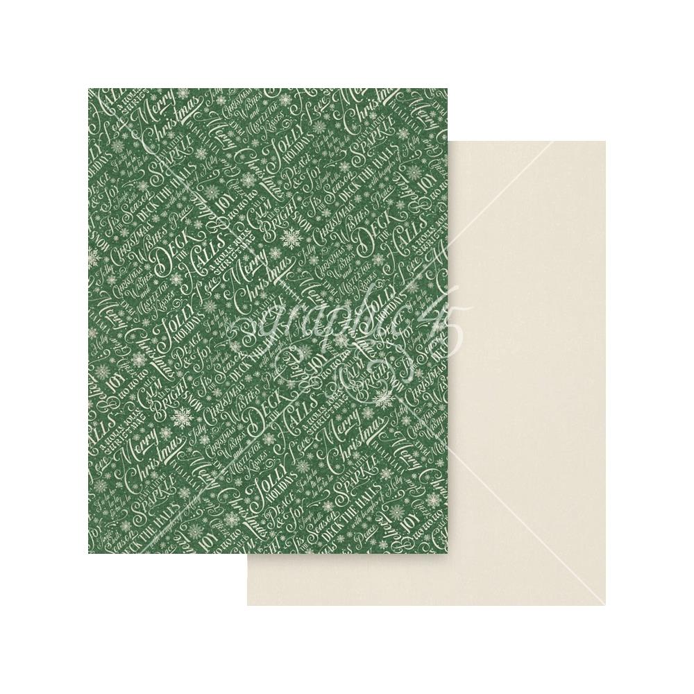 Graphic 45 Deck The Halls 8.5 x 11 Patterns and Solids Collection Pack 4503094 green