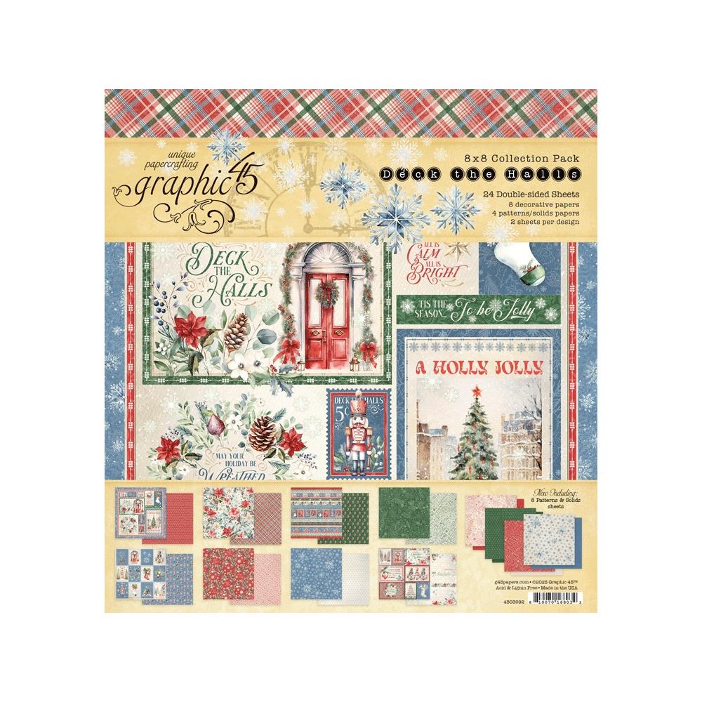 Graphic 45 Deck The Halls 8 x 8 Paper Pad 4503092
