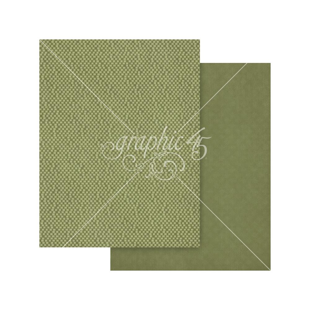 Graphic 45 Ghostly Greetings 8.5 x 11 Patterns and Solids Collection Pack 4503075 green