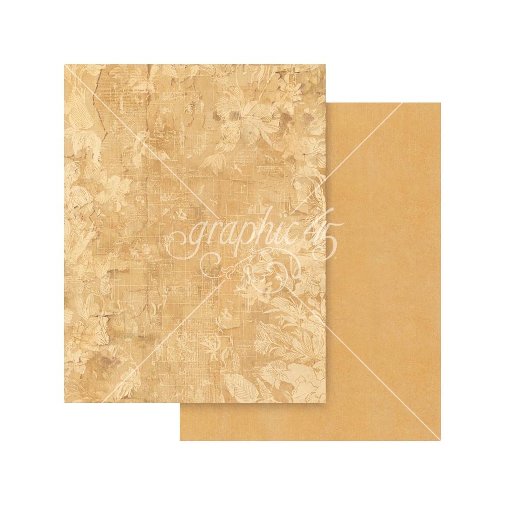 Graphic 45 Journaling Through Time 8.5 x 11 Patterns and Solids Collection Pack 4503142 yellow flower