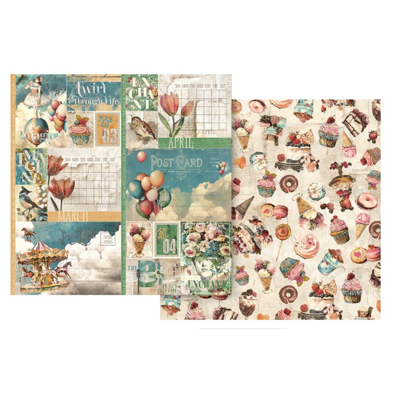 Graphic 45 Journaling Through Time 8 x 8 Paper Pad 4503140 dessert