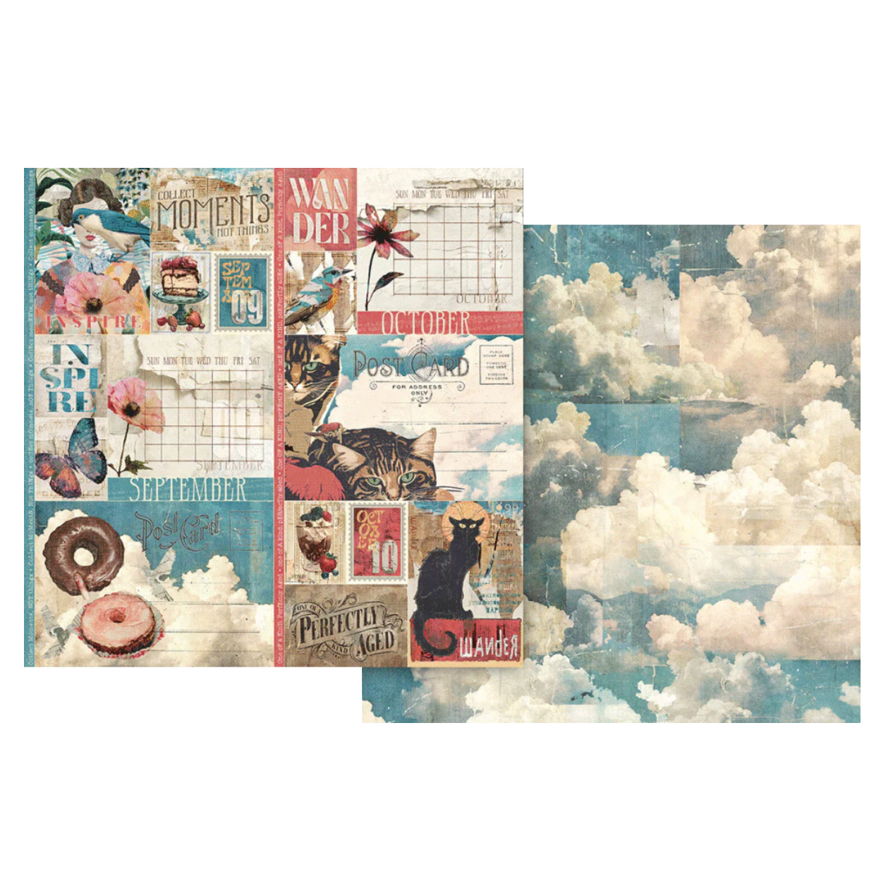 Graphic 45 Journaling Through Time 8 x 8 Paper Pad 4503140 sky