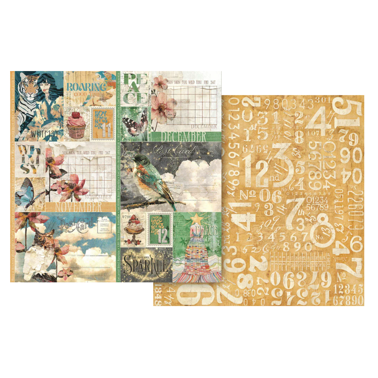 Graphic 45 Journaling Through Time 8 x 8 Paper Pad 4503140 tiger