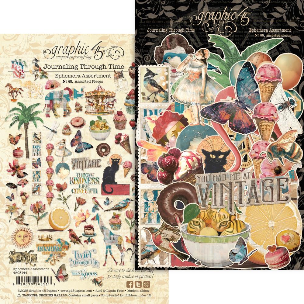 Graphic 45 Journaling Through Time Ephemera Set 4503144