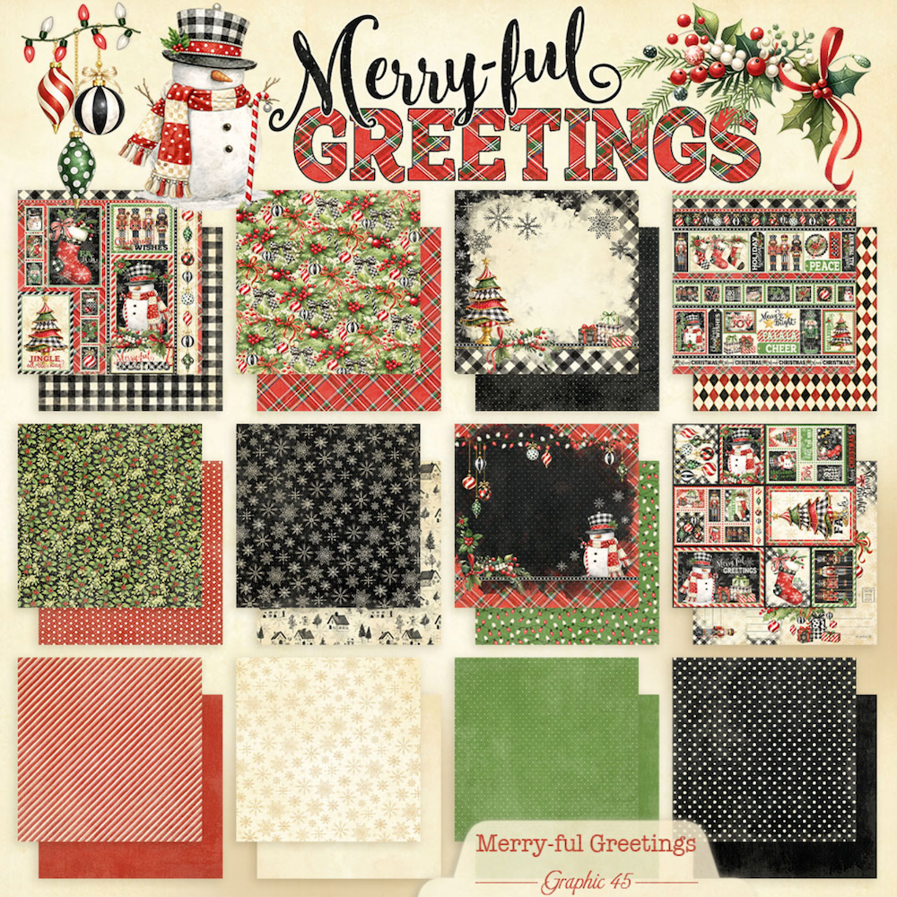 Graphic 45 Merry-ful Greetings 12 x 12 Paper Pad 4503285 product