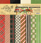 Graphic 45 Merry-ful Greetings 12 x 12 Patterns and Solids Paper Pad 4503283