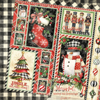 Graphic 45 Merry-ful Greetings 8 x 8 Paper Pad 4503284 snowman